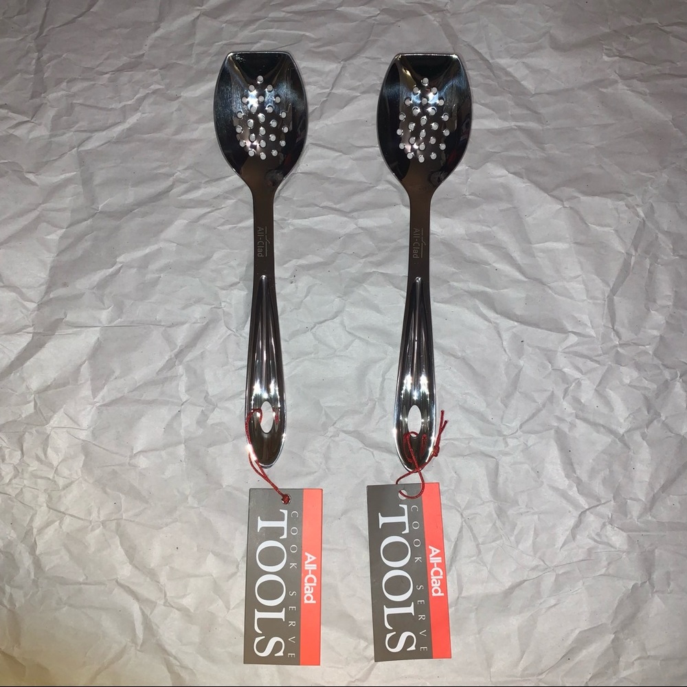 2 x All clad 9.5” slotted spoon